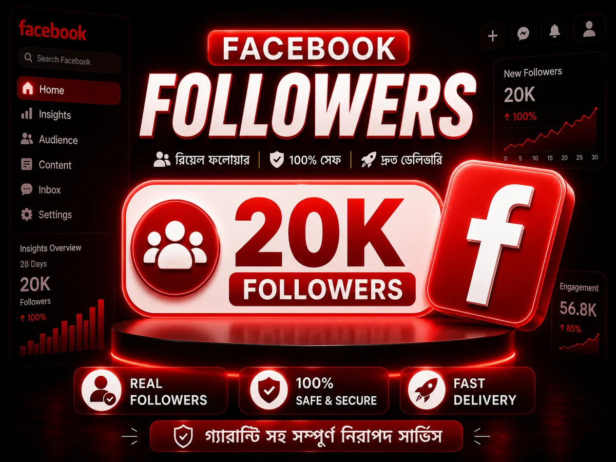 20K Real Facebook Followers 